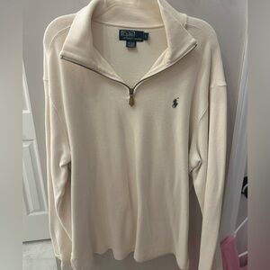 Ralph Lauren Men's Zip Up Cream Sweater